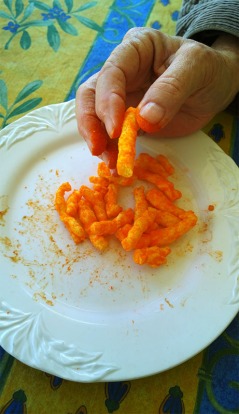 Hand with Cheetos
