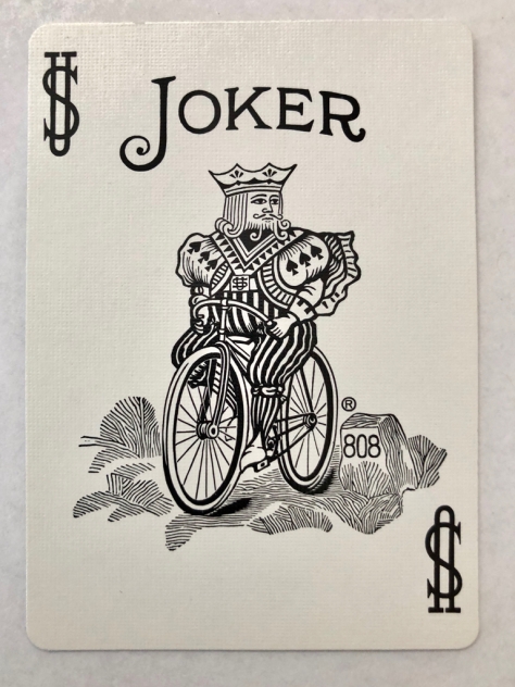 Joker playing card.
